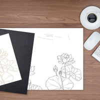 100 hojas de papel de transferencia de carbono para bricolaje de madera, papel de trabajo, lienzo y otras superficies de arte, papel de transferencia de grafito y 5 piezas de bolígrafo para repujado negro (8.3 x 11.7 pulgadas) - Arteztik
