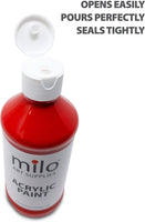 Milo - Juego de pinturas acrílicas de 8 colores, botellas de 8 onzas, juego de pintura acrílica fluida para estudiantes, fabricado en los Estados Unidos - Arteztik
