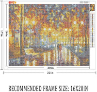 Kits de pintura de diamante para adultos, artes artesanías decoración de la pared del hogar, con diamantes de imitación de cristal, cuadro de bordado completo DIY 5D pintura por números, Love Street, tamaño grande 16.0 x 20.0 in - Arteztik
