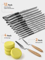 Nicpro Juego completo de pintura acrílica, 24 colores ricos de pigmentos (0.4 fl oz), 12 pinceles, caballete de madera, lienzo para principiantes, suministros de arte para artistas, adultos, estudiantes y niños - Arteztik

