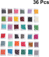 SUPVOX - Juego de 36 diamantes redondos de repuesto de pintura de diamante para taladros de punto de cruz de diamante - Arteztik
