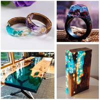 Resina epoxi – 16 oz Art Resin, Kit de resina transparente, epoxi Casting y recubrimiento para arte, joyas, vasos, mesas de río, fácil mezcla 1:1 resina epoxi con palos, copas graduadas y guantes - Arteztik
