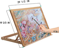 Falling in Art 4-Position Wood Drafting Table Easel Drawing and Sketching Board, 17 1/10 Inches by 12 1/2 Inches
