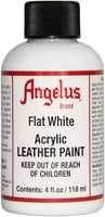 Angelus Pintura para cuero, 4 onzas, color blanco plano, 5 unidades - Arteztik
