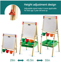 Ciro Art - Caballete de madera ajustable para niños y niñas - Arteztik
