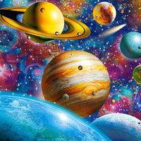 Kit de pintura de diamante 5D con broca completa del universo planeta, kit de pintura de diamantes de imitación para adultos y principiantes, manualidades y decoración del hogar, 12 x 12 pulgadas - Arteztik

