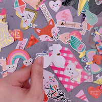 Pegatinas para álbumes de recortes, 80 unidades, pegatinas de cartulina, pegatinas de amor, pegatinas de enmascaramiento decorativas para personalizar laptop, álbum de recortes, planificador diario y manualidades - Arteztik
