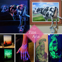 Polvo de pigmento que brilla en la oscuridad con lámpara UV – Resina epoxi en polvo luminoso para kit de slime, seguro para la piel, tinte de larga duración autobrillante para bricolaje, arte de uñas, pintura acrílica, arte fino, 0.7 oz cada uno (total 7 - Arteztik
