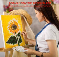 Juego de pintura acrílica de 24 colores con 3 pinceles, 1 paleta, 1 lienzo, perfecto para lienzo, madera, cerámica, tela, pigmentos no tóxicos y ricos para niños, adultos principiantes, estudiantes y artistas (0.4 fl oz). - Arteztik
