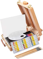 Caja de almacenamiento de pintura de caballete de arte Suministros para pintura caballete de mesa de madera para dibujar y dibujar estudiante (cuadro de caballete) - Arteztik

