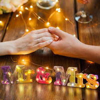 Richoose - Molde para letreros de palabras para señor y señora (9 unidades, 3 unidades), diseño de letras de resina de silicona con 6 luces de cadena para bricolaje y resina epoxi - Arteztik
