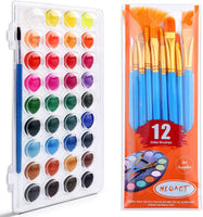 Juego de pinceles de pintura, 1 paquete de 12 unidades, cabezal de cepillo de nailon, apto para pintura al óleo, acuarela, etc., el mejor regalo para los amantes de la pintura. - Arteztik
