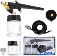 Master Airbrush Modelo E91 aerógrafo Conjunto Master single-action External Mix sifón Feed aerógrafo Set con punta de 0,8 mm, y 1/entrada de aire 8" - Arteztik
