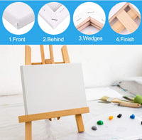 FEPITO 6 Unidades Artista Lienzo en blanco Tamaño surtido Arte Lienzo Lienzo Ensanchador Acrílico Pintura al óleo Agua Junta - Arteztik
