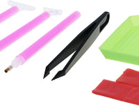 BCP 11 piezas DIY juego de herramientas de pintura de diamante rápido bolígrafo de punta platos arcillas pinzas pintura accesorios - Arteztik
