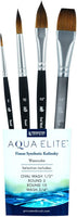 Princeton Aqua Elite Professional pinceles de acuarela serie 4850 – Juego de 4 pinceles de Kolinsky Sable sintéticos para acuarela y aceite – Redondo 3 – Redondo 10 – Oval Wash 1⁄2 pulgadas – Oval Wash 3⁄4 pulgadas - Arteztik
