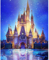 Kit de pintura de diamante 5D DIY para adultos, granmp Full Drill Crystal Rhinestone Painting Kit Diamond Cross Stitch Paint by Number Kits Rhinestone Embroidery para Home Wall Decoración Castle, 11.8"x17.7" - Arteztik
