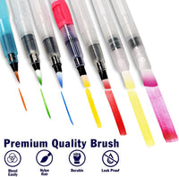 OOKU 7 piezas de pincel y fibra acuarela con el organizador, pinceles para pinturas e inscripciones con acuarelas - Arteztik
