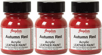 Angelus Pintura acrílica para cuero, color rojo otoño, 5 unidades - Arteztik
