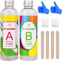 Kit de fabricación de moldes de silicona – Líquido translúcido de goma de silicona para hacer moldes de silicona, molde de resina epoxi DIY – Fácil 1:1 relación de mezcla de silicona para fundición, fabricación de joyas, Manual, Artesanía – 10.6 oz/8.1 fl - Arteztik
