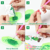 Kit de pintura de diamante 5D de Angolio, 12 piezas con diseño de Mario, pintura de diamantes de perforación completa, por número, brillantes, pegatinas de mosaico, bricolaje, hecho a mano, arte artesanal, diamantes de imitación, para niños - Arteztik

