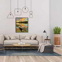 Chrider DIY 5D Kit de pintura de diamante por número para adultos, perforación completa de diamantes de imitación de cristal para bordar cuadros de punto de cruz arte para decoración de pared del hogar Sunset paisaje barco 12"x 16" - Arteztik
