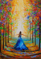 BOMIER DIY pintura por números para adultos niños principiantes, lienzo pintura al óleo por número Kit para decoración del hogar, dibujo con pinceles, Forest Girl 16 x 20 pulgadas (sin marco) - Arteztik

