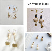 500 cuentas de madera natural, cuentas de madera sueltas sin terminar, apto para decoración del hogar y de vacaciones, fabricación de joyas de bricolaje 6 tamaños (5.906 x 0.315 in, 3.937 x 0.394 in, 3.937 x 0.472 in, 1.969 x 0.551 in, 1.969 x 0.630 in, 1 - Arteztik
