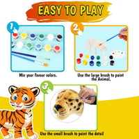FunzBo Kit de pintura para manualidades y artes infantiles, juguetes para animales, suministros de arte y manualidades, recuerdos de fiesta para niños y niñas de 4 5 6 7 años de edad, creatividad para niños, regalo de bricolaje, pintura de Pascua para tus - Arteztik

