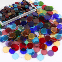 Aunifun - Mosaico de cristal plano, 200 piezas, mosaico de cristal transparente teñido, gemas planas redondas para decoración del hogar, manualidades - Arteztik
