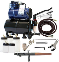 Paasche tg-300r Alimentación por gravedad de doble acción aerógrafo aerógrafo y compresor con tanque - Arteztik
