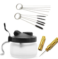 JOYOOO 4 Set aerógrafo pistola lavado herramienta de limpieza de Kit de limpieza incluyen acero inoxidable aguja de precisión cepillo para polvo de nailon vidrio Pot Holder - Arteztik
