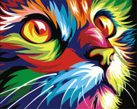 Pintura al óleo DIY Newsight Paintworks pintura por número para niños y adultos (16" x 20" Color Cat) - Arteztik
