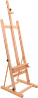 U.S. Art Supply - Caballete de madera en forma de H con bandeja de almacenamiento para artistas, ajustable a 95.7 in de altura, sostiene lienzo a 48.0 in, soporte de madera de haya resistente, soporte de piso, pinturas de exhibición, retratos - Arteztik
