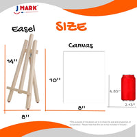 Kit de pintura acrílica de 28 piezas con bolsa de almacenamiento, 12 pinturas lavables no tóxicas, 1 caballete de madera sin arañazos, 6 lienzos en blanco de 8 x 10 pulgadas, 5 cepillos, 10 paletas de pozos - Arteztik

