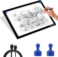 DONPODER 2G A4 caja de luz para trazado y dibujo con marco resistente Duarable, almohadilla de luz regulable para pintura de diamante, cuadro de luz, cuadro de luz para dibujar animación Stencilling - Arteztik
