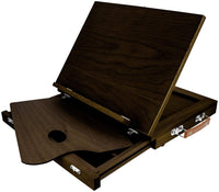 KingART 706 - Caballete de mesa de madera maciza con cajón, talla única, color marrón - Arteztik
