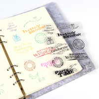 Honbay 6 hojas diferentes frases temáticas amistosas sellos transparentes para hacer tarjetas decoración y álbumes de recortes - Arteztik
