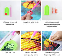 XPCARE - Juego de 6 pinturas con diamantes de imitación de luna para decoración de pared del hogar (lienzo de 12.0 x 12.0 in) - Arteztik
