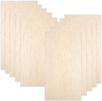 Paquete de 10 hojas de madera de Balsa, madera natural sin terminar para casa, avión, barco, bricolaje, modelo de placa de madera, proyecto de manualidades 3.937 x 7.874 x 0.059 in - Arteztik
