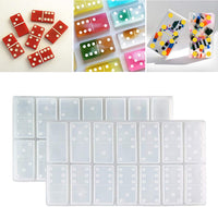 ZULIN Moldes de resina para Domino Casting Epoxy Silicona Molde Doble 6 Dominó Clásico Juego de Dominó Artesanía Herramientas para Domino DIY Resina Artesanía - Arteztik
