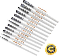 MARKART Juego de pinceles de pintura, 12 unidades, punta redonda de nailon, pinceles de pintura de detalle para artista de cabello, pinceles profesionales de pintura acrílica fina, pinceles de acuarela para cara, uñas, cuerpo, arte, modelo de pintura en m - Arteztik
