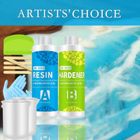 Kit de resina epoxi de fundición y revestimiento transparente para manualidades, joyería, revestimiento, vaso y sobremesa, 16 onzas - Arteztik

