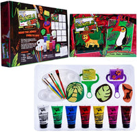 Mont Marte - Juego de arte de 19 piezas, suministros de arte para pintar y dibujar, juego de arte contiene pinturas de póster, estampillas, rodillos, pinceles, paleta, libro para colorear de tamaño grande - Arteztik
