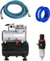ZENY Pro 1/5 HP Airbrush Compresor de aire Kit de aerógrafo con tanque de 3L y manguera de 6.0 ft multiusos para pulverizar tartas, decoración de tatuajes y manualidades - Arteztik
