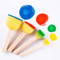 Juego de 48 esponjas redondas de diferentes tamaños, herramientas de pintura para niños, juego de esponjas Pistha para pintar, herramientas de pintura en 4 tamaños - Arteztik
