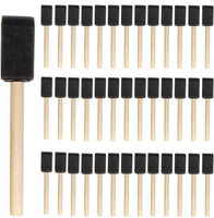 N/B - Juego de 75 pinceles de pintura de espuma de 1.0 in para acrílicos, manchas, barnices, manualidades, arte, color negro - Arteztik
