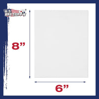 US Art suministro gratuito 6 x 8 inch ácido calidad profesional Perfil lona 6-Pack – 3/4 12 onza PRIMED Gesso – (1 Full Caso de 6 Individuales Lienzos) - Arteztik
