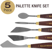 U.S. Art Supply - Juego de 5 cuchillos de paleta de metal surtidos - Arteztik
