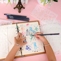 YUEAON - Plantillas de dibujo florales para diario, 5.0 x 7.0 in, 25 unidades - Arteztik
